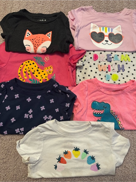 Cat & Jack Other - 🌈 Cat & Jack Girls 18M Tee Bundle • 6 Shirts + FREE Play Tee 🦊🦖